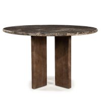 Lando eettafel ø127 cm - bruin