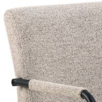 Bjorn armstoel | zwart metaal onderstel | stof Monza - beige