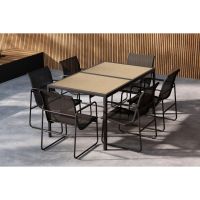 Akira tuintafelset - zwart/bruin