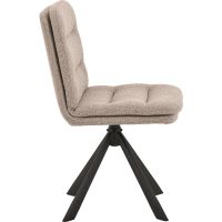 Olin draaistoel | zwart metaal onderstel | stof Alea - beige