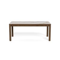 Nøra Homer rechthoekige eettafel 180x90x75 cm | eikenfineer onderstel | keramiek - crème