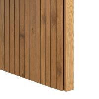 Nøra Elliott rechthoekige eettafel 210x100x75 cm | mat wild eiken ruw melamine met lamellenfront.