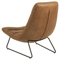 Nøra Berry fauteuil | zwart metaal onderstel | stof Kentucky - cognac