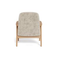 Nøra Torres fauteuil | naturel eikenfineer onderstel | stof Juto - beige