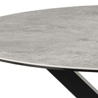 Nøra Donovan ronde eettafel Ø120x76.4 cm | zwart metaal onderstel | gehard glas - transparant