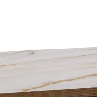 Nøra Homer rechthoekige eettafel 180x90x75 cm | eikenfineer onderstel | keramiek - crème