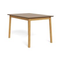 Nøra Donny eettafel 120x80x74.8 cm | rubberhout onderstel | mat eiken AC-gelakt fineer blad