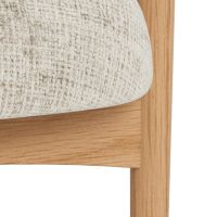 Nøra Torres fauteuil | naturel eikenfineer onderstel | stof Juto - beige