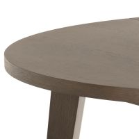 Nøra Vincent ronde uitschuiftafel Ø120x75 cm | eikenfineer - donkerbruin (exclusief planken)