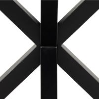 Nøra Donovan ronde eettafel Ø120x76.4 cm | zwart metaal onderstel | gehard glas - transparant