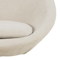 Nøra Melanie fauteuil trompet poot | zwart metaal onderstel | stof Apia - beige