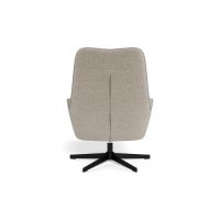 Nøra Sandra draaifauteuil | zwart metaal onderstel | stof Alea - beige