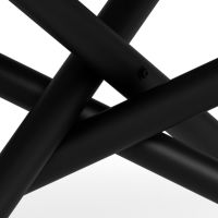 Nøra Jimmie rechthoekig eettafel 160x90x75 cm | zwart metaal onderstel | ruw melamine houtlook - naturel