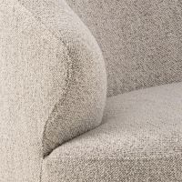 Nøra Beverly fauteuil | zwart metaal onderstel | stof Monza - beige