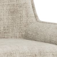 Nøra Linda verstelbare barstoel | zwart metaal onderstel | stof Juto - beige