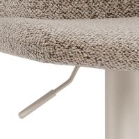 Nøra Don verstelbare barstoel | grijs metaal onderstel | stof Monza - beige