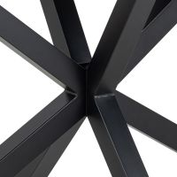 Nøra Donovan rechthoekige eettafel 220x90x75.5 cm | zwart metaal onderstel | keramiek marmer - wit