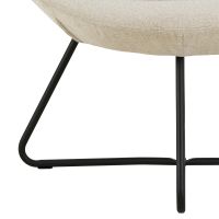 Nøra Melanie fauteuil | zwart metaal onderstel | stof Apia - beige