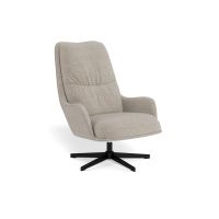 Nøra Sandra draaifauteuil | zwart metaal onderstel | stof Alea - beige