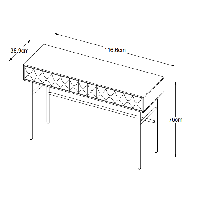 Magnus eiken sidetable - 117 cm - espresso