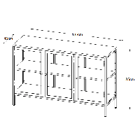 Ragnar dressoir - 130 cm - zwart