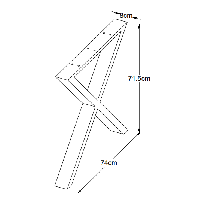 Nordic Home Jamie tafelpoot - X vorm - set van 2