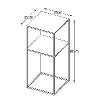 Dora bijzettafel/zuil - zwart