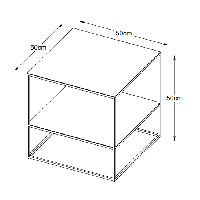 Dora salontafel 50x50 cm - zwart