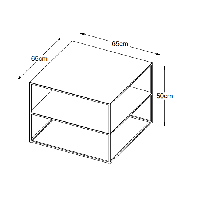 Dora salontafel 65x65 cm - zwart