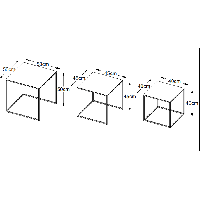 Dora bijzettafelset van 3 - zwart