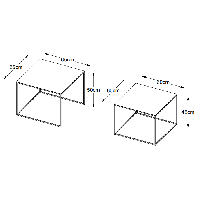 Nordic Home Dora bijzettafelset van 2 - zwart