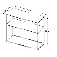 Dora sidetable 90 cm - zwart