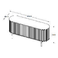 Leif eiken dressoir - 160 cm - naturel