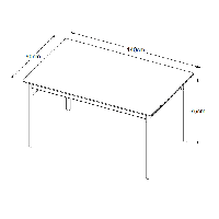 Mabel eettafel 90 x 140 cm