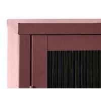 Nordic Home Olan glazen vitrinekast - 140 cm - rood - OUTLET A