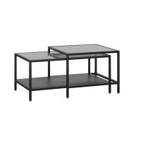 Nordic Home Olan glazen salontafel - zwart