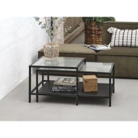 Nordic Home Olan glazen salontafel - zwart