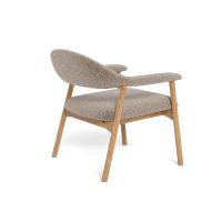 Nøra Rubio fauteuil | eikenfineer onderstel | stof Monza - beige