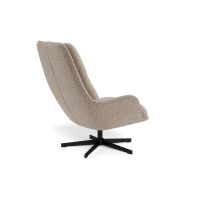 Nøra Sandra draaifauteuil | zwart metaal onderstel | stof Monza - beige