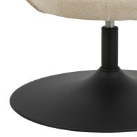 Nøra Melanie fauteuil trompet poot | zwart metaal onderstel | stof Apia - beige