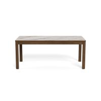 Nøra Homer rechthoekige eettafel 180x90x75 cm | eikenfineer onderstel | keramiek - crème