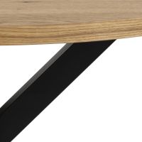Nøra Donovan ronde eettafel Ø120x76.4 cm | zwart metaal onderstel | eikenhout - naturel