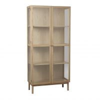 Nordic Home Alrik eiken vitrinekast - 190 cm - naturel