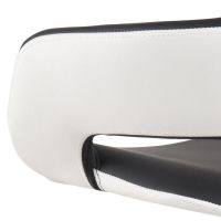 Nøra Cyrus verstelbare barstoel | chrome onderstel | stof PU - zwart/wit
