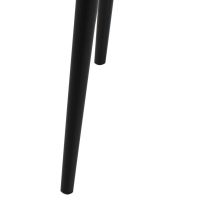 Nøra Gertrude vierkante eettafel 80x80x75 cm | zwart metaal onderstel | ruw melamine - naturel