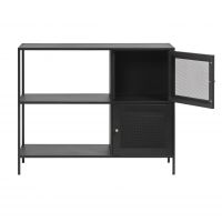 Sigurd metalen dressoir - 2 deurs - 100 cm - zwart