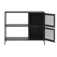 Sigurd metalen dressoir - 2 deurs - 100 cm - zwart