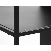 Sigurd metalen boekenkast - 2 deurs - 180 cm - zwart