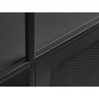 Sigurd metalen boekenkast - 2 deurs - 180 cm - zwart