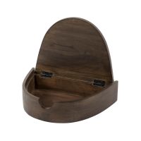 Rovers halfrond zwevend nachtkastje - acaciahout - bruin